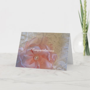 White Lace Wedding Glückwunsch Karte