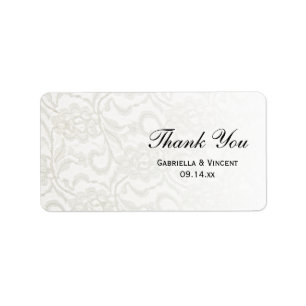 White Lace Wedding Vielen Dank für Ihr Interesse T Adressaufkleber
