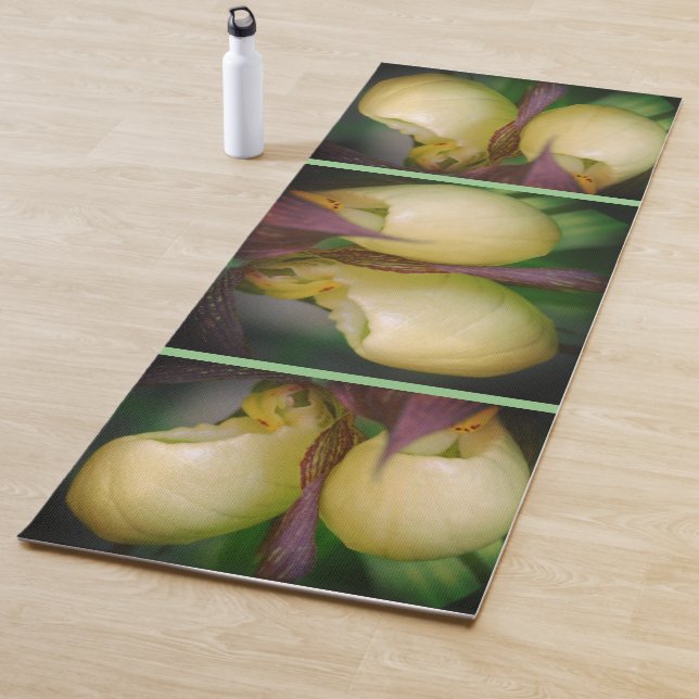 White Lady Slipper Orchid Blume Pair Yogamatte (Beispiel)
