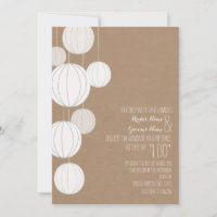 White Lanterns Inspirierte Hochzeit Cardstock