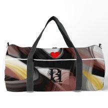 White Large Gym Duffel Bag Trend Abstrakt Powdery
