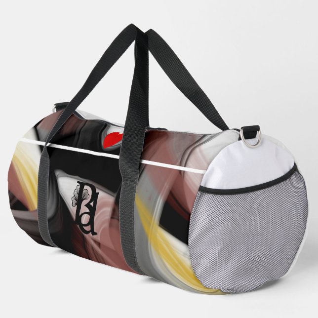 White Large Gym Duffel Bag Trend Abstrakt Powdery Duffle Bag (Rechte Ecke)