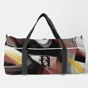 White Large Gym Duffel Bag Trend Abstrakt Powdery Duffle Bag
