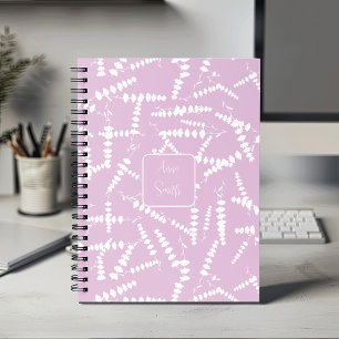 White Lavendel Blume auf Lila-/Blumenmuster Planer