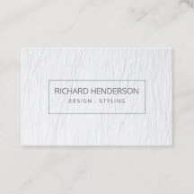 White Leather Simple Geometric Minimal Modern