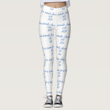 White Leggings Kamala Harris Blue Schriftart