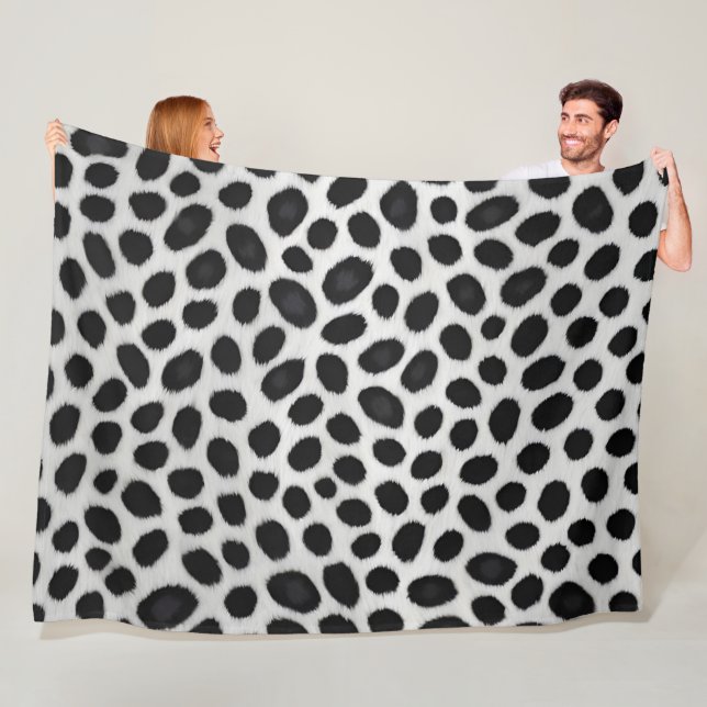 White Leopard Elegante Moderne Luxuskollektion Fleecedecke (Beispiel)