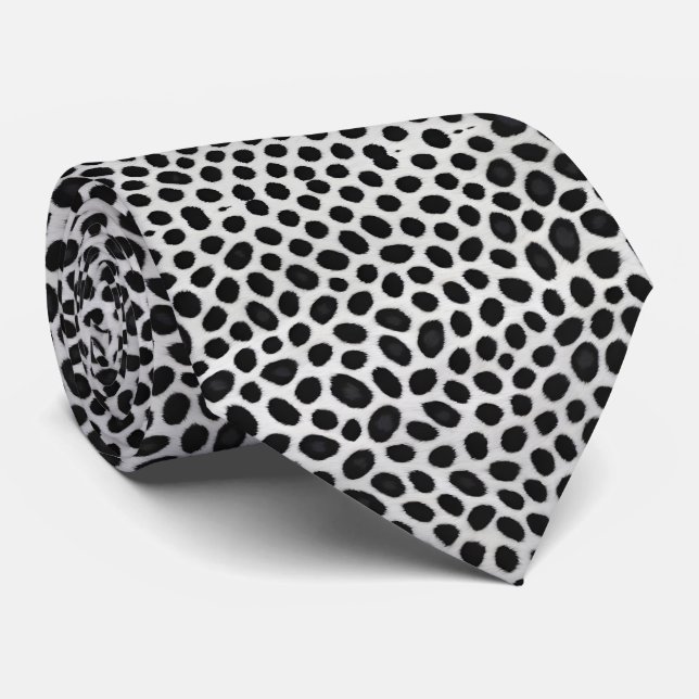 White Leopard Elegante Moderne Luxuskollektion Krawatte (Gerollt)