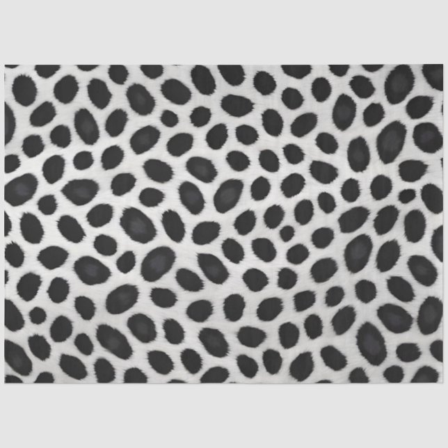 White Leopard Elegante Moderne Luxuskollektion Seidenpapier (Vorderseite)