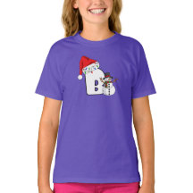 White letter B Christmas gift 