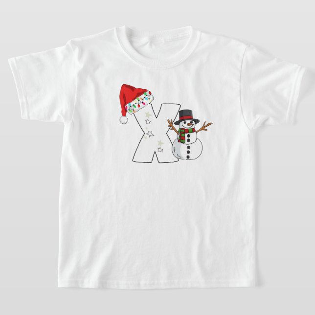 White letter x christmas gift  T-Shirt (Ablage )