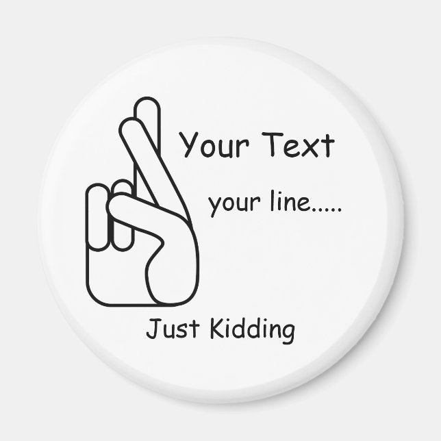 White Lies Crossed Fingers Magnet (Vorne)