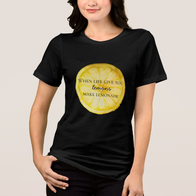White Life gibt Ihnen Zitate von Lemons Tri-Blend Shirt (Vorderseite)