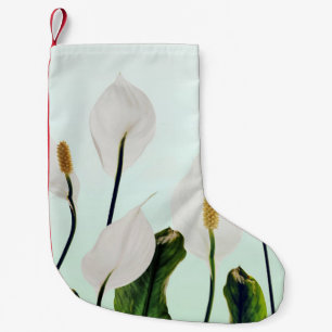 White Lilies Blume Blau Nahtlos Kleiner Weihnachtsstrumpf