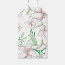 White Lilies Illustration - Geschenkmarke