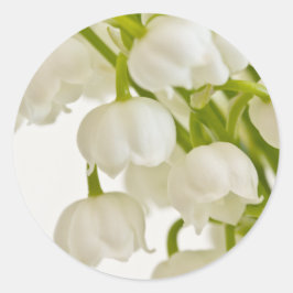 White Lilies Runder Aufkleber