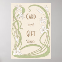 White Lilies Wedding Gift Table