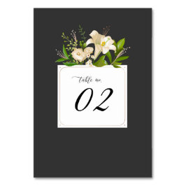 White Lilies Wedding Tischnummer