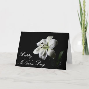 White Lilly Mother's Day Card Karte