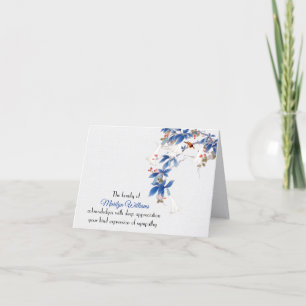 White Lily Branch Beileid Vielen Dank Dankeskarte