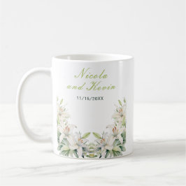 White Lily Flowers Wedding Kaffeetasse