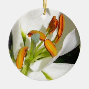 White Lily Keramik Ornament