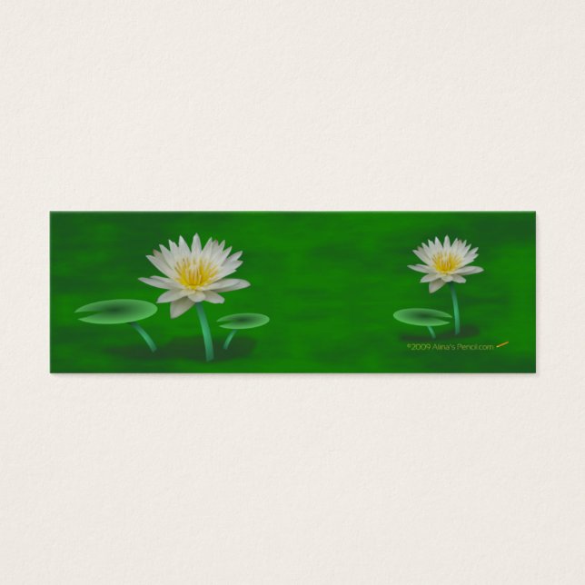 White Lily Mini Lesezeichen (Vorderseite)