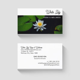 White Lily Yoga & Wellness Carte de visite blanc