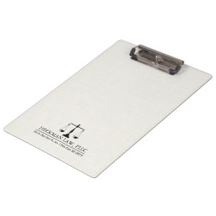 White Line Textur Justice Logo Klemmbrett