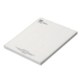 White Linen Burlap Gray Typography Notizblock