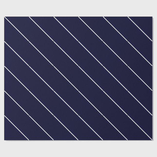White Lines Black Rock Deep Blue Classical Unique Geschenkpapier (Flach)
