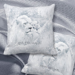 White Lion & Cub on Ice, f. Urlaub & Vater - Kissen