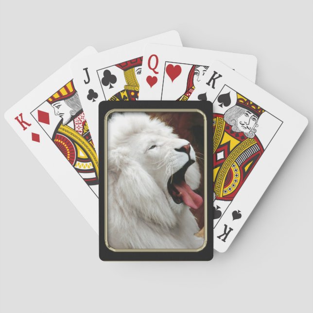 White Lion Foto Art Spielkarten (Rückseite)