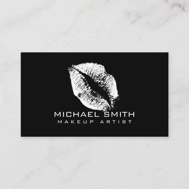 White Lips Makeup Artist Visitenkarte (Vorderseite)