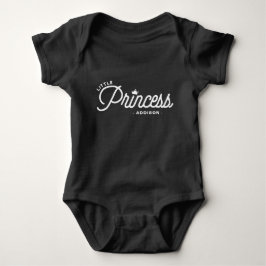 White Little Princess Moderne Typografie Custom Baby Strampler