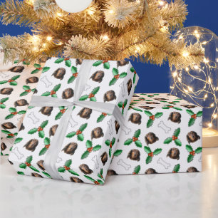 White Long Haired Dachshund Wrapping Paper Geschenkpapier