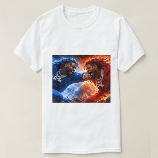 White Loot Vs Moody T-Shirt  (Design devant)