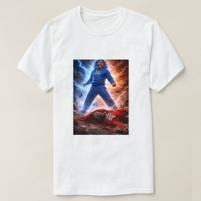 White Loot Vs Moody T-Shirt For Men  (Design devant)