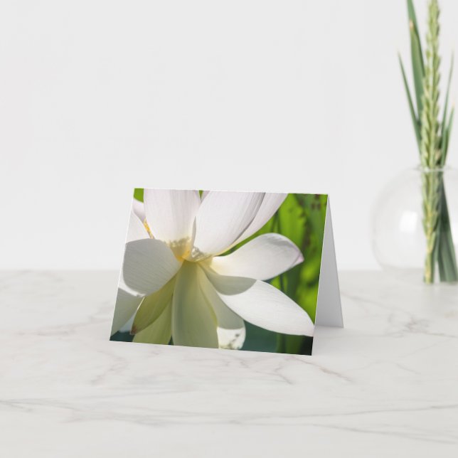 White Lotus Blume geklappt Danke Karte (Vorderseite)