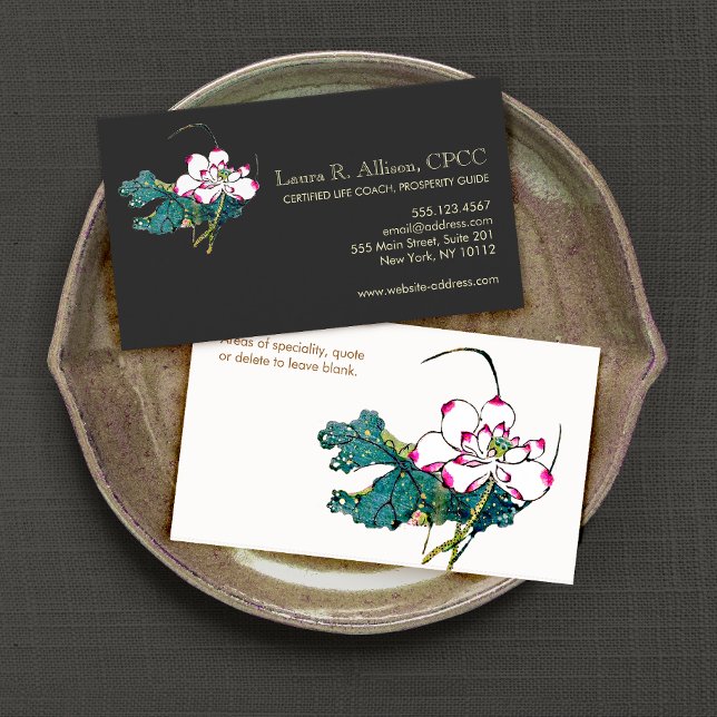 White Lotus Blume Holistic Health Counselor Visitenkarte (Von Creator hochgeladen)