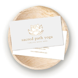 White Lotus Blume Yoga und Medizin Lehrer Visitenkarte