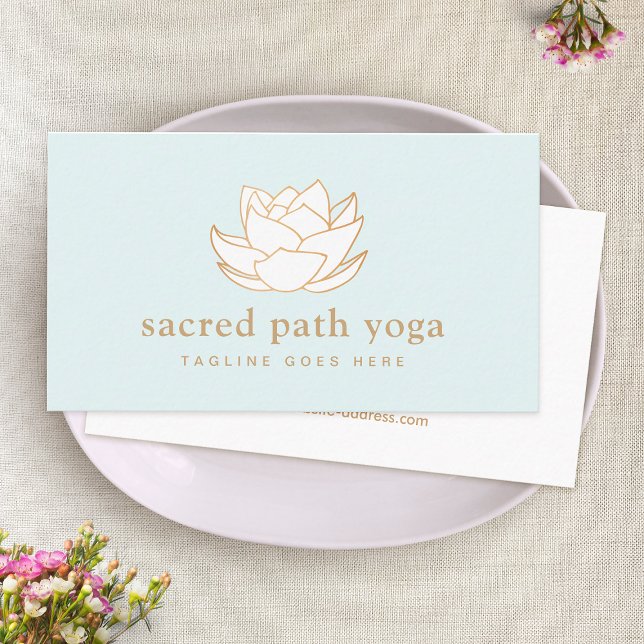 White Lotus Blume Yoga und Medizin Lehrer Visitenkarte (Von Creator hochgeladen)