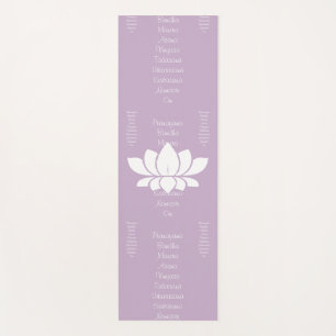 White Lotus Blume & Yoga Worte Yogamatte