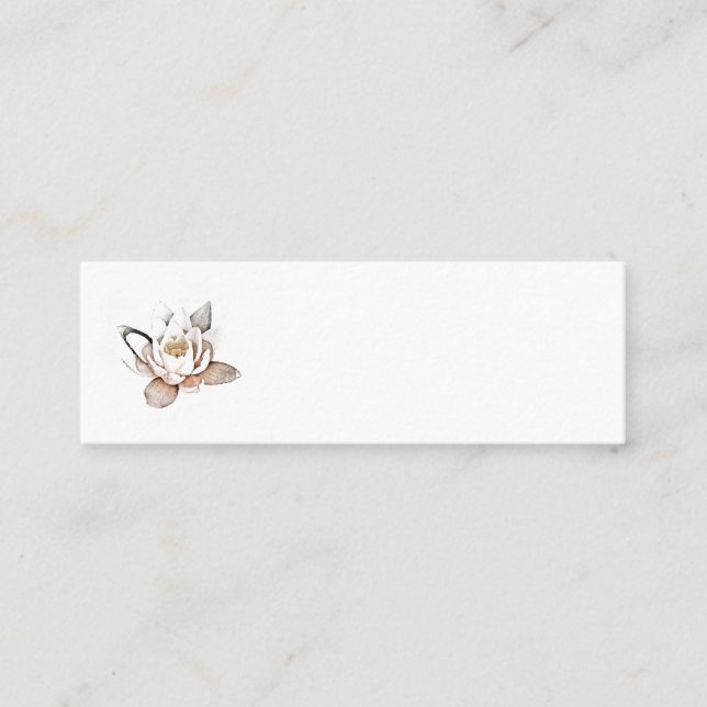 WHITE LOTUS BUSINESS CARD MINI VISITENKARTE (Vorderseite)