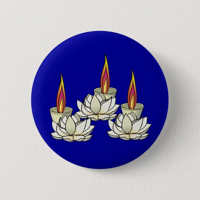 White Lotus & Deepas Button (Vorderseite)