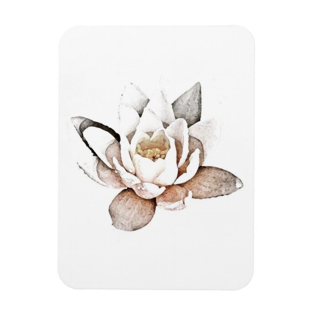 WHITE LOTUS FLEXIBLES FOTO MAGNET (Vertikal)