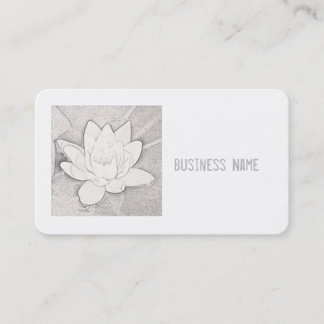 "WHITE LOTUS" GESCHÄFTSKARTE VISITENKARTE (Vorderseite)