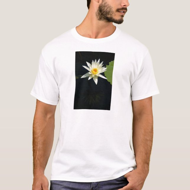White Lotus Wasserlilie T-Shirt (Vorderseite)