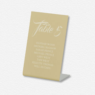 White Lotus Wedding Tischnummer Sockelschild