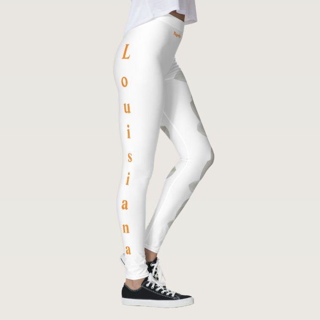 White Louisiana Magnolia Staat Blume Leggings (Rechts)